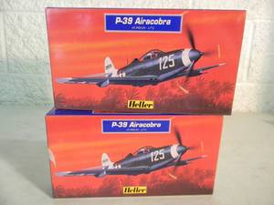 lot 37 image: 2 - Heller 172 scale Model Kits, Made In France - P-39 AIRACOBRA - SEALED IN BOX - GREAT PIECES - SEE PICTURES