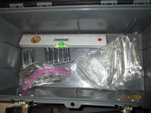 Pair of ridgid plastic toolboxes an...