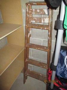5ft wooden folding ladder...