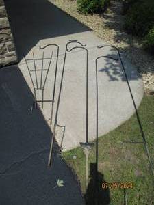 Collection of metal shepherd hooks ...