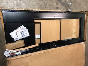 Andersen 400 Series 32 in. x 80 in. Black Universal 34 Light Retractable Aluminum Storm Door with Nickel Hardware Customer Returns See Pictures