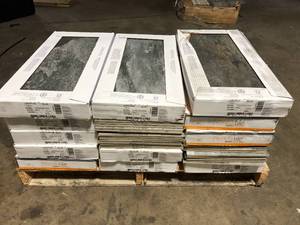 13 Boxes of Florida Tile Home Collection Longitude Slate Grey 12 in. x 24 in. Matte Porcelain Floor and Wall Tile (13.62 sq. ft.  case)  Customer Returns See Pictures