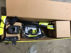RYOBI ONE 18V 13 in. Cordless Battery String Trimmer with 2.0 Ah Battery and Charger Customer Returns See Pictures