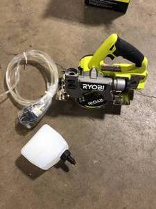 RYOBI ONE HP 18V Cordless Handheld WetDry Masonry Tile Saw (Tool Only) Customer Returns See Pictures