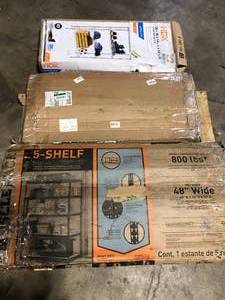 Lot of Assorted Storage Shelving  Items Various Models and Conditions   Customer Returns See Pictures