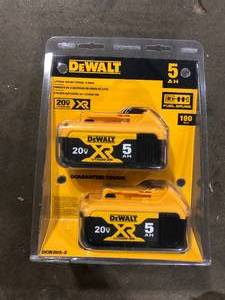DEWALT 20V MAX Premium Lithium-Ion 5.0Ah Battery Pack (2 Pack)  Customer Returns See Pictures
