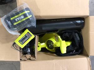 RYOBI 40V Vac Attack Cordless Leaf VacuumMulcher with 5.0 Ah Battery and Charger  Customer Returns See Pictures