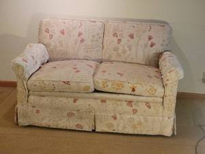 lot 59 image: Fantastic Vintage Needlepoint Upholstered Loveseat