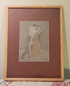 lot 27 image: Enchanting Argentinian Fine Art Impressionist Print - SIGNED - Tango Dancers