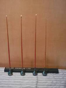 lot 104 image: Vintage Dansk Silver Plate Raindrop Candle Holder Set - (4)