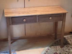 lot 41 image: Rustic Natural Wood Finish Console Table