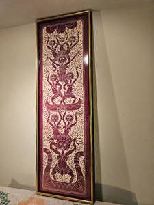 lot 20 image: East Asian Tribal Batik Fabric Painting