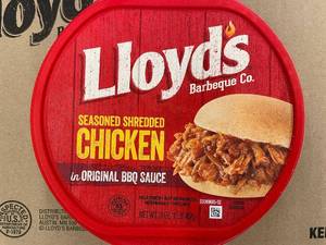 H - Lloyds Seasoned Shredded Chicken in Original BBQ Sauce - Bulk Box
