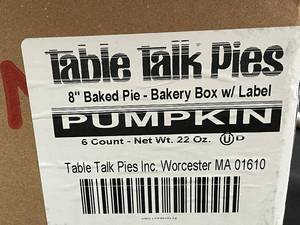 A - Box of 6 Table Talk Old Fashioned Pumpkin Pies