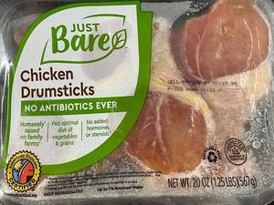M - Just Bare Chicken Drumsticks - No Antibiotics Ever, 3 Pack