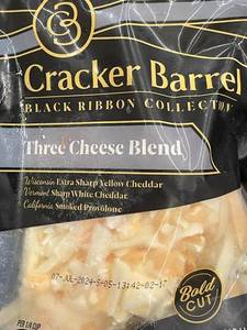 F - Cracker Barrel Black Ribbon Collection Three Cheese Blend - 3 Packs
