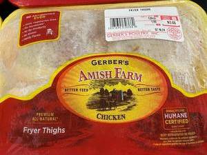 M - Lot of 4 Packs Gerbers Amish Farm Chicken Fryer Thighs