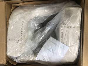lot 12 image: StyleWell Bakerford Aloe Blue Upholstered Dining Chair with Tufted Back (Set of 2)   Customer Returns See Pictures