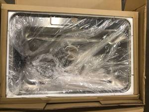 lot 40 image: eModernDecor Top Mount Drop-In Stainless Steel 18-Gauge 33 in. x 22 in. x 9 in. Deep 1-Faucet Hole Single Bowl Kitchen Sink   Customer Returns See Pictures