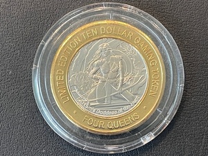 4 Queens $10 Dollar Silver Gaming Token