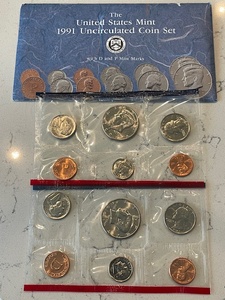 1991 U.S. Mint P&D Uncirculated Sets