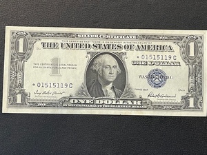 1957 Blue Seal $1 Dollar Silver Certificate Star Note Uncirculated