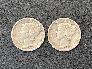 1944 Mercury Silver Dimes