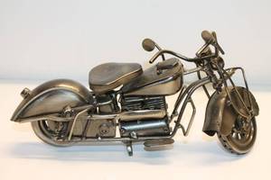 lot 73 image: Vintage Metal Motorcycle Model Sculpture