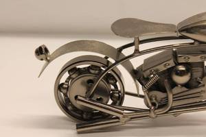 lot 78 image: Handcrafted Metal Motorcycle Model