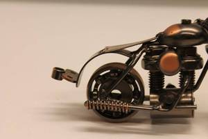 lot 82 image: Handcrafted Scrap Metal Motorcycle Model