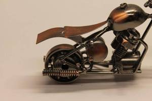 lot 83 image: Handcrafted Metal Motorcycle Sculpture