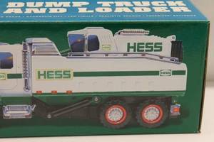 lot 115 image: Hess Dump Truck and Loader Toy Set