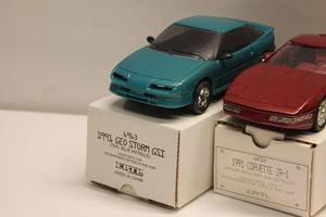 lot 159 image: Lot of 6 ERTL Diecast Model Cars - Corvette, Camaro, Geo Storm