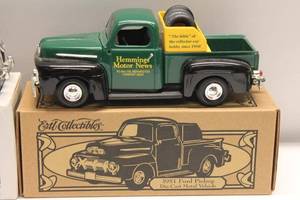 lot 196 image: Lot of 2 Hemmings Motor News Die-Cast Model Trucks - 1940 & 1951 Ford Pickup