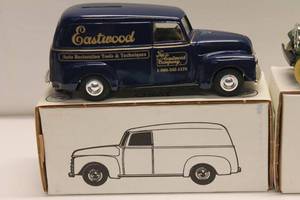 lot 274 image: Eastwood Collectible Bank Truck Models 1950 Panel & 1931 Delivery