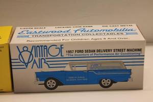 lot 292 image: Lot of Eastwood Automobilia Diecast Model Cars - 1931 Ford Panel Truck & 1957 Ford Sedan