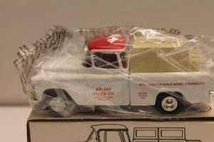 lot 317 image: Lot of 2 ERTL Die-Cast Metal Banks - 1955 Pickup Truck & 1950 Chevy Panel Van