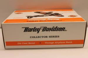 lot 361 image: Harley-Davidson 1929 Travel Air Model R Mystery Ship Coin Bank Replica 132 Scale