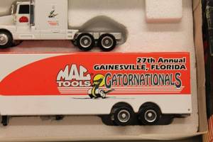 lot 413 image: Mac Tools Racing 27th Annual Gatornationals 164 Scale Transporter Model 1996