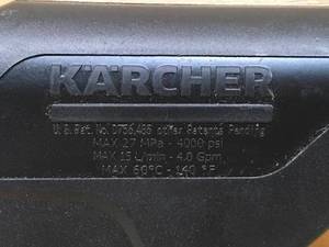 lot 51 image: Karcher 4000 PSI Plastic Pressure Washer Spray Gun And Karcher 24 Spray Wand