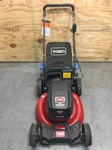 lot 5 image: Toro 60V Max 21 (53 cm) Recycler wSmartStow Push Lawn Mower With 4Ah Battery And Charger Model # 21323 (Works)