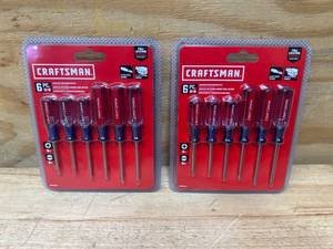 lot 118 image: CRAFTSMAN Lot of 2- Jewelers 6-Piece Acetate Handle Assorted Drive Screwdriver Sets (0730246)