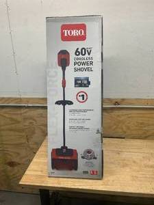 lot 7 image: TORO 12 in. Power Shovel 60V 2.5Ah Battery and Charger Included (Retails for $299)