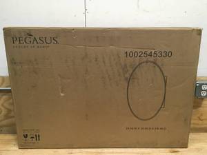lot 120 image: Pegasus 24 in. W x 36 in. H Oval Medicine Cabinet with Mirror Model # 1002545330