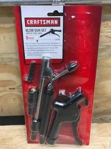 lot 124 image: Craftsman Blow Gun Set 6 Piece