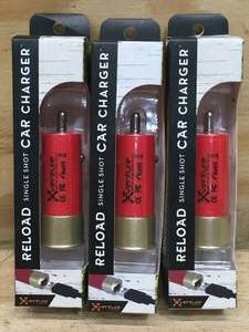 lot 159 image: Lot of 3 - Shotgun shell shaped car charger