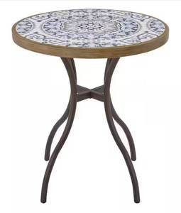 lot 181 image: STYLEWELL Corinth Round Metal 25 in. Outdoor Bistro Tile Table