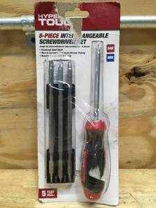lot 192 image: Hyper Tough 8-Piece Interchangeable Screwdriver set