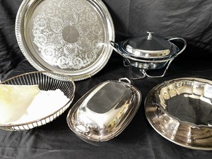 Silver Plated Serving Pieces as seen in photo