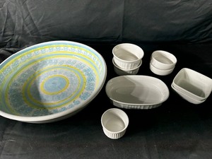 Ceramic Bowl and Various Ramekins